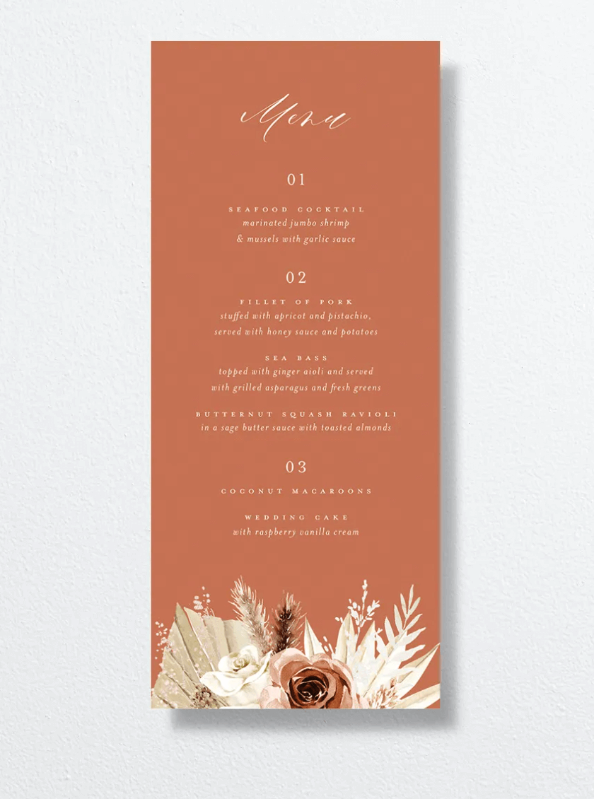western style wedding stationary